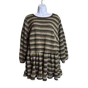 Striped Knit Women's Top